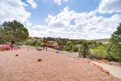 a large pile of gravel on the side of a road at Mtn and Golf Course Views Payson Retreat! in Payson