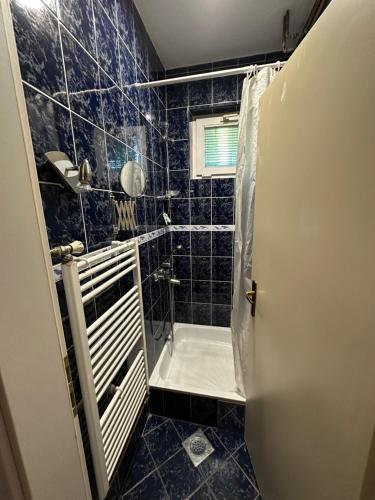 a bathroom with a shower and a sink and a toilet at Holiday house Sarajevo 
