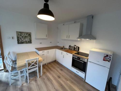 Η κουζίνα ή μικρή κουζίνα στο Gemütliches Landrefugium auf privatem Pferdehof