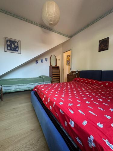 Ένα ή περισσότερα κρεβάτια σε δωμάτιο στο Casa Nell'Elba