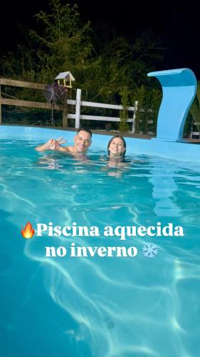Πισίνα στο ή κοντά στο Sítio com piscina aquecida