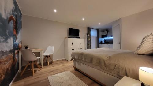 Μια τηλεόραση ή/και κέντρο ψυχαγωγίας στο Aktiv Apartment Gailtal - Base South