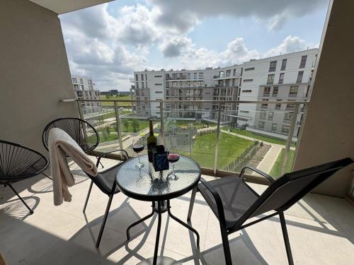 Balkoni atau teres di Luksusowy Apartament Onyks - Parking Gratis