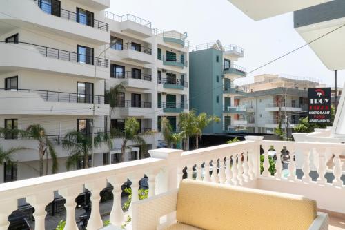 a view from the balcony of a building at Parid Appartments in Sarandë