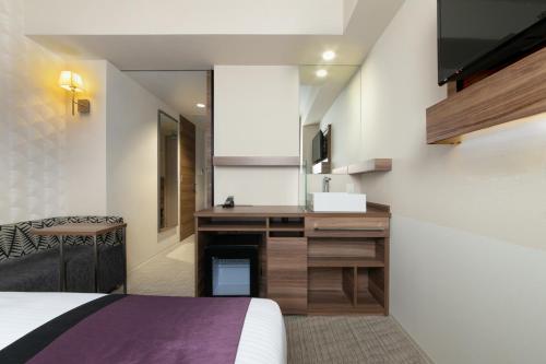Katil atau katil-katil dalam bilik di Hotel Vista Nagoya Nishiki