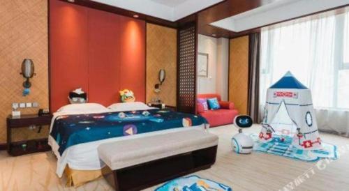 Cama o camas de una habitación en Langfang Ovation Hotel