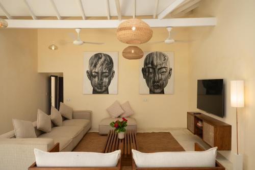 Χώρος καθιστικού στο Stella Beach Villas