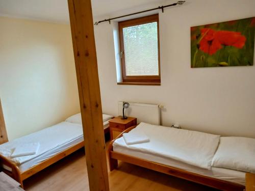 Postel nebo postele na pokoji v ubytování Penzión Mlynárka