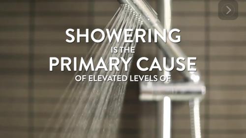 a shower is the primary cause of elevated levels of water at Tiamo hose in Kon Rung (1)