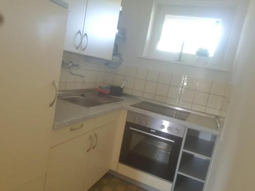 Η κουζίνα ή μικρή κουζίνα στο Wohnen in Elbenähe