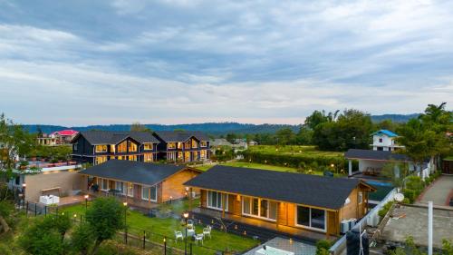 an aerial view of a house at Luxury 4BHK with Garden Pool and Entertainment Space in Palāhu