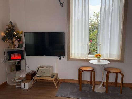 TV a/nebo společenská místnost v ubytování Sehwa Stay