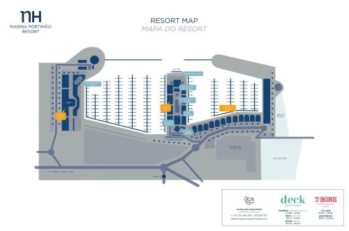 a site plan of the dagstrom mall at NH Marina Portimao Resort in Portimão
