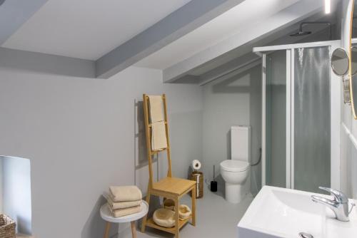 ヴィシュニャンにあるVilla Jona in Žužići - Haus für 8 Personenのトイレと洗面台のあるバスルーム