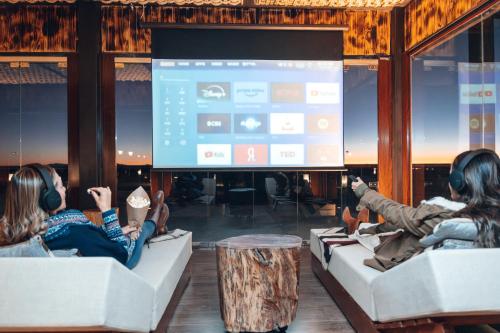 TV a/nebo společenská místnost v ubytování Hotel Palacio de Sal