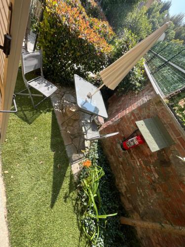 an aerial view of a garden with a garden sidx sidx sidx at Guest House Elisabeth in Pinerolo
