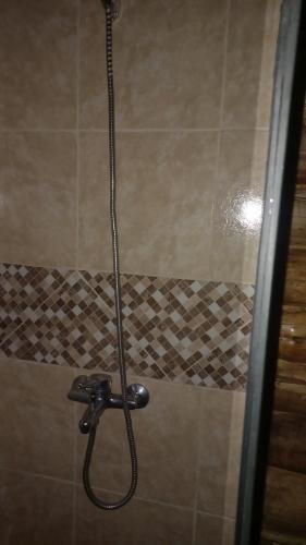 a shower in a bathroom with a shower head at Munay in Tunuyán