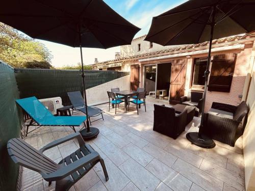 Charmante villa climatisée avec piscine et parking au calme