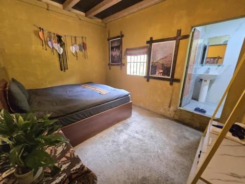 Postel nebo postele na pokoji v ubytování Én Ở Lô Lô Chải