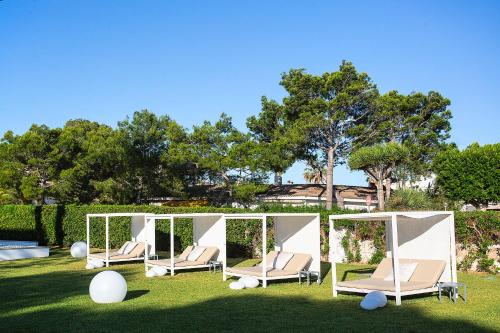 a group of chairs sitting on the grass at BQ Sarah -Adults Only in Can Picafort