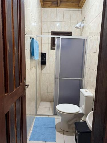 Koupelna v ubytování Pousada flor de canela