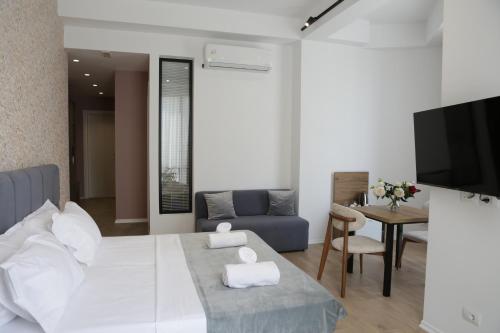 Postel nebo postele na pokoji v ubytování Hotel La Rosa