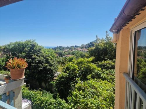 a view from the balcony of a house at Maison de village vençoise in Vence