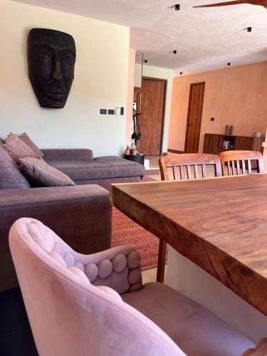 Posezení v ubytování Casa Kensho Sisal