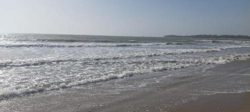 a beach with waves coming in from the ocean at MANGROVE BEACH in Sanyang