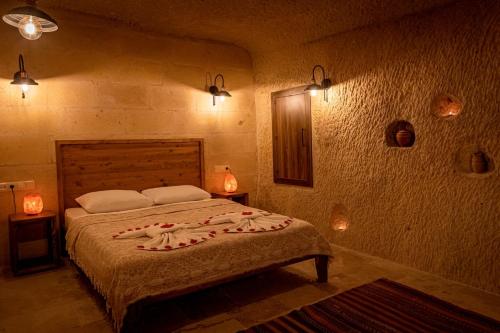 Katil atau katil-katil dalam bilik di feris cave hotel