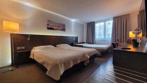 Ένα ή περισσότερα κρεβάτια σε δωμάτιο στο Nice Apartment in modern Center of Düsseldorf