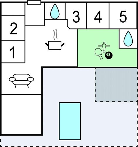 an illustration of a picture of a house with numbers at Awesome Home In Odder With Sauna in Odder