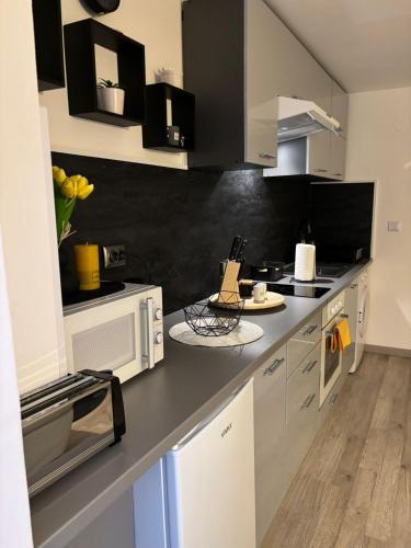 Kuchyň nebo kuchyňský kout v ubytování Apartman M - sa dvije spavaće sobe