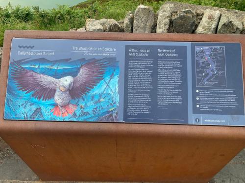 a informational sign with a bird on it at The Beauty Spot in Feevaghmore