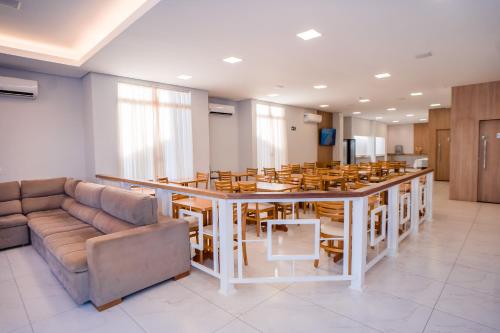 Χώρος καθιστικού στο Hotel São Lucas
