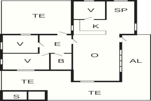 a block diagram of a house at 6 person holiday home in KNÄRED in Knäred