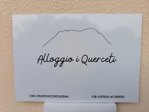 Certifikát, hodnocení, plakát nebo jiný dokument vystavený v ubytování Alloggio i querceti