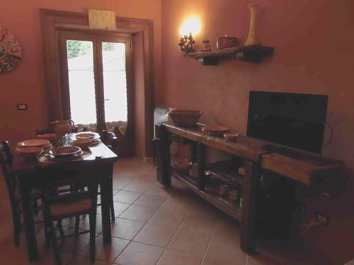 A television and/or entertainment centre at La Casetta