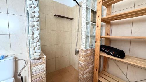 un baño con ducha y WC en Joha's Zen, en Islas Canarias