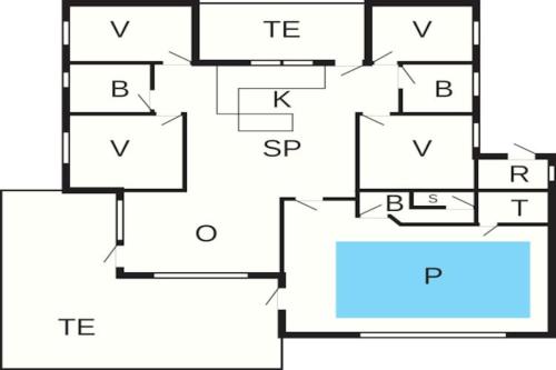 a floor plan of a house at 10 person holiday home in Fjerritslev-By Traum in Fjerritslev