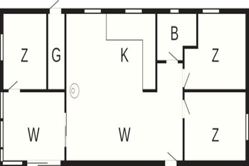 a diagram of a building with the number at 6 person holiday home in Pandrup-By Traum in Pandrup