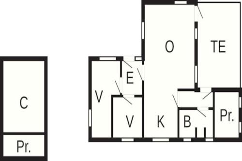 Půdorys ubytování 4 person holiday home in Oksbøl