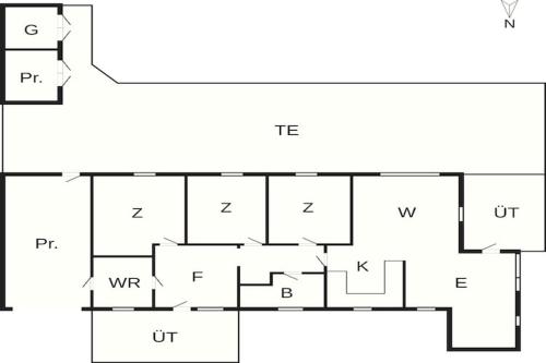 a floor plan of a house at 7 person holiday home in Fjerritslev-By Traum in Fjerritslev