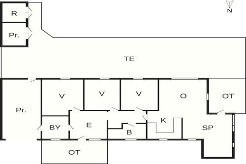 a floor plan of a house at 7 person holiday home in Fjerritslev-By Traum in Fjerritslev