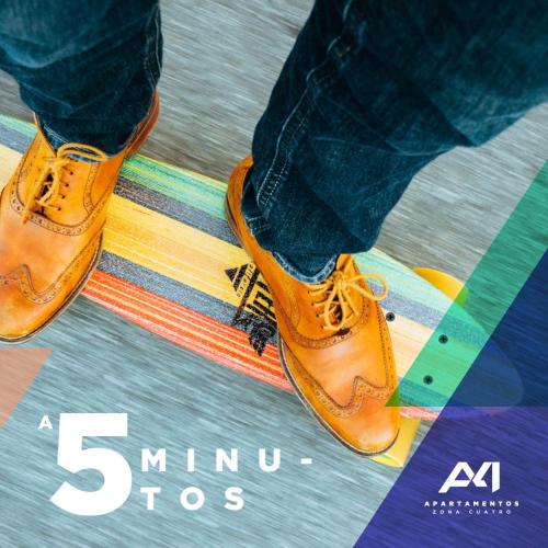 a person in orange shoes standing on a skateboard at Apartamento Ciudad de Guatemala, Zona 4, 1 Parqueo Gratis, Mejor Vista en 4 Grados Norte, 4 Camas in Guatemala