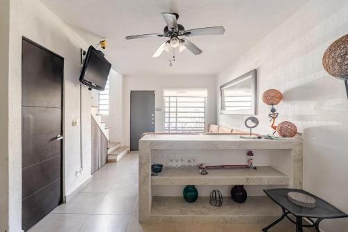 Μια τηλεόραση ή/και κέντρο ψυχαγωγίας στο Casa Amplia con club de Playa