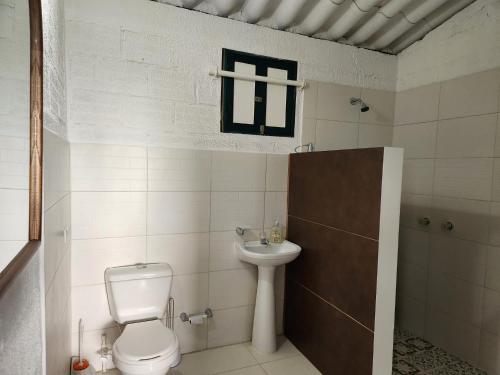 Ένα μπάνιο στο Cabaña hospedaje Masinga