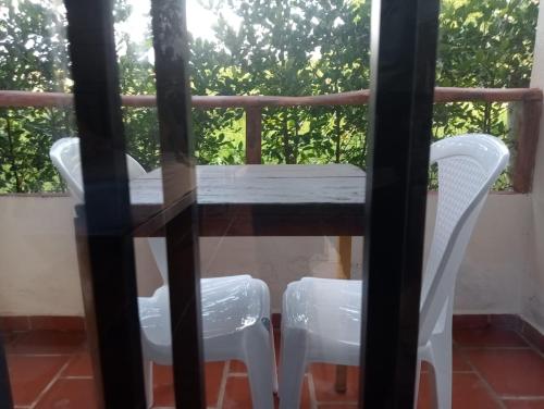 Balkón nebo terasa v ubytování Curitagua Hotel Campestre
