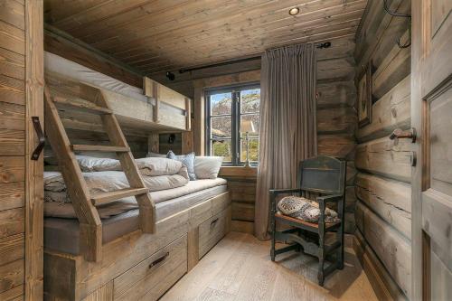 Ένα ή περισσότερα κρεβάτια σε δωμάτιο στο Cabin With Panoramic View Over Hardangervidda