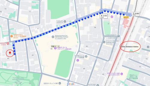 北池袋駅徒歩5分 池袋まで1駅 閑静な住宅街にある一軒家の個室 キッチン浴室トイレ共用301